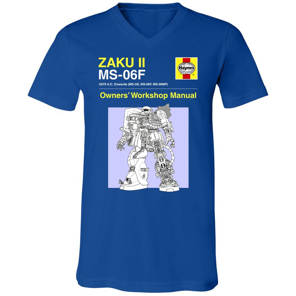 Unisex V-Neck T-Shirt - KGRD4GTQ - True Royal - 4