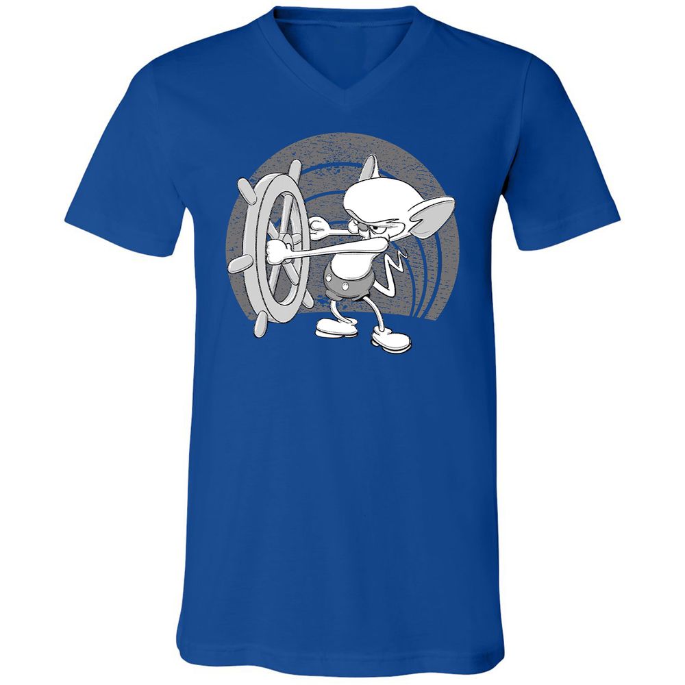 Unisex V-Neck T-Shirt - S1ASR1KT - True Royal - 4