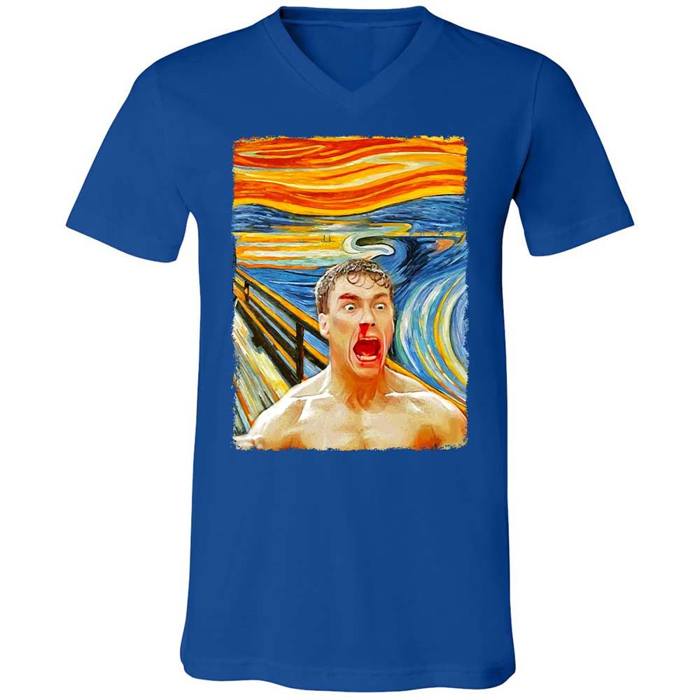 Unisex V-Neck T-Shirt - PJBVXW67 - True Royal - 4