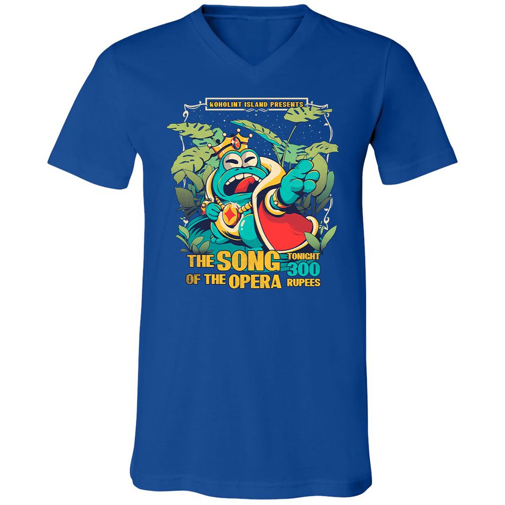 Unisex V-Neck T-Shirt - BZCJVKEW - True Royal - 4