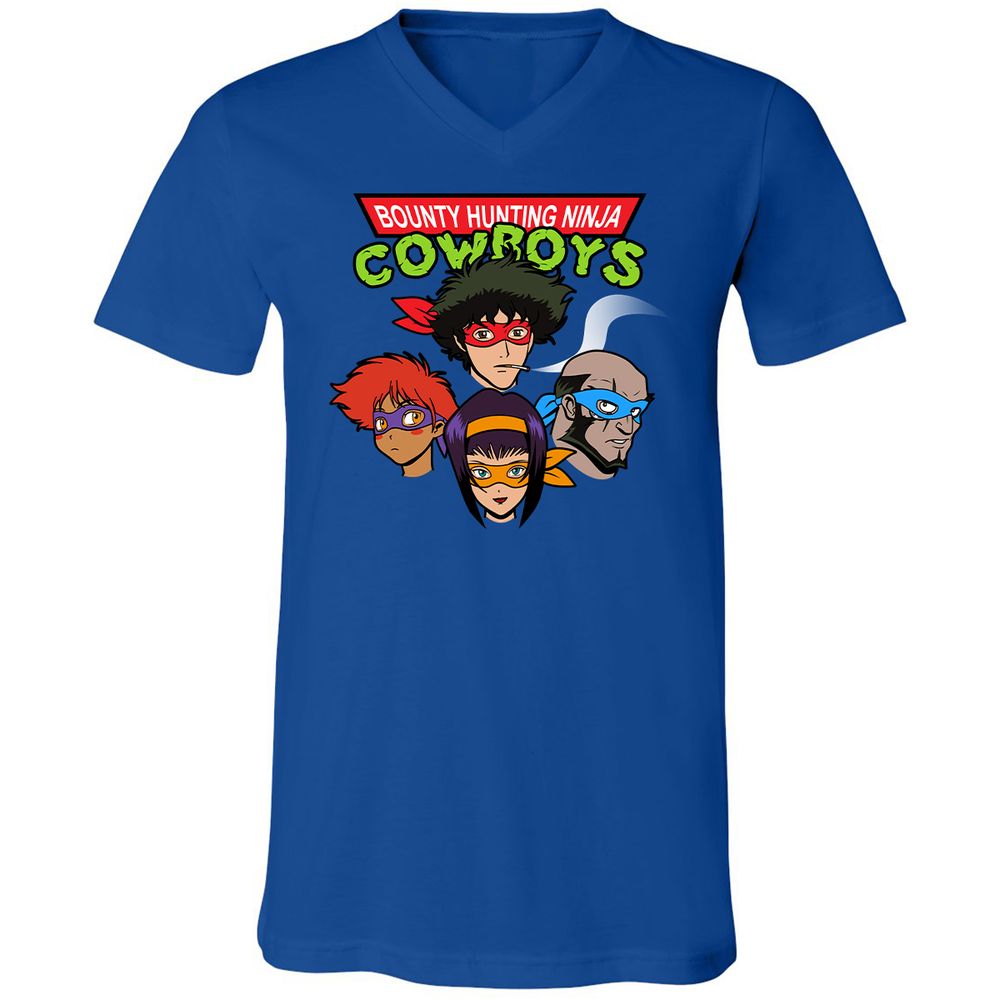 Unisex V-Neck T-Shirt - FNJLQGTT - True Royal - 4