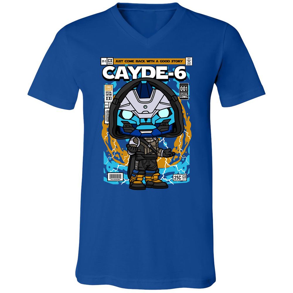 Unisex V-Neck T-Shirt - BBC15D3Q - True Royal - 4