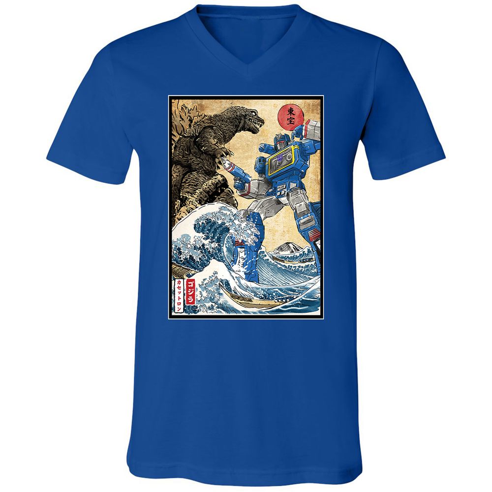 Unisex V-Neck T-Shirt - R58T1AH8 - True Royal - 4