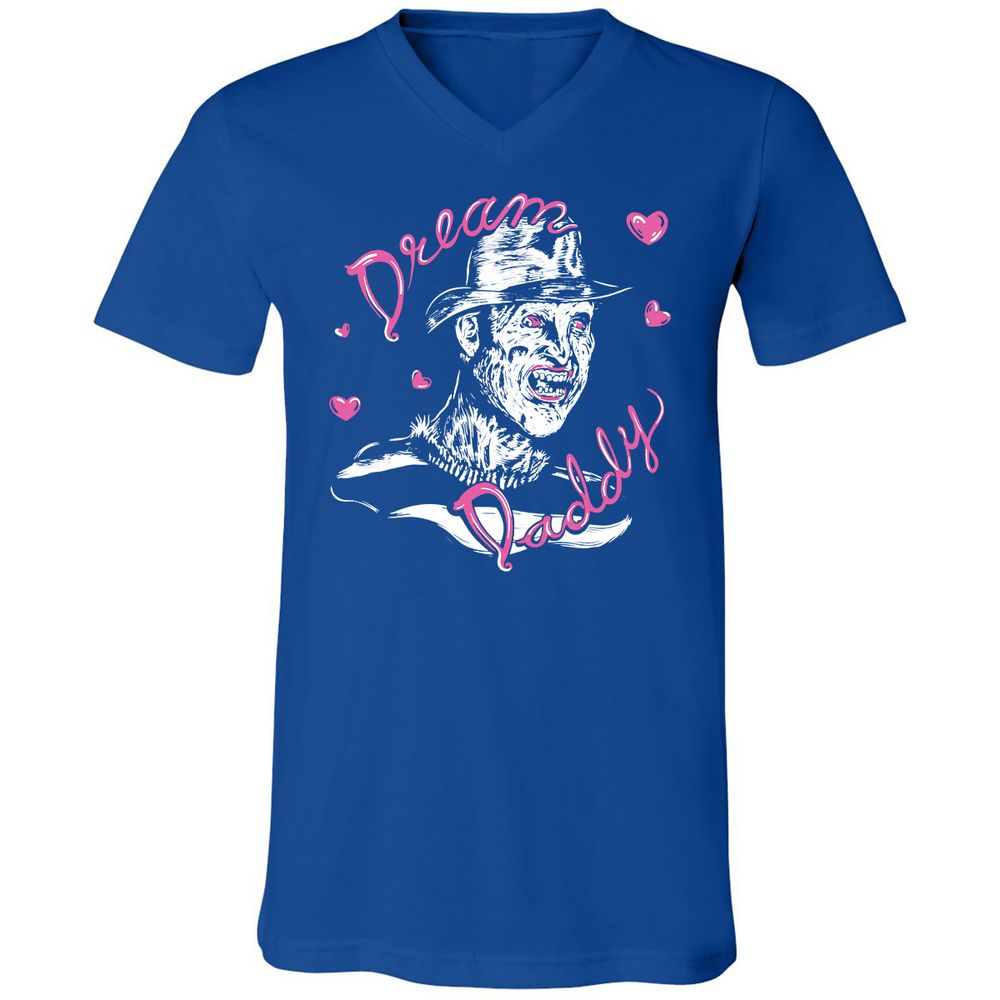 Unisex V-Neck T-Shirt - Z3T8UP42 - True Royal - 4