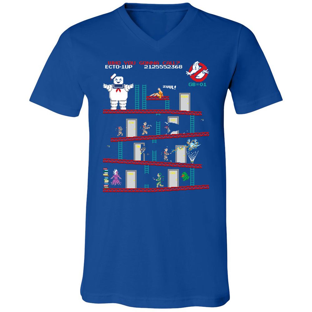 Unisex V-Neck T-Shirt - QUD3YU4T - True Royal - 4