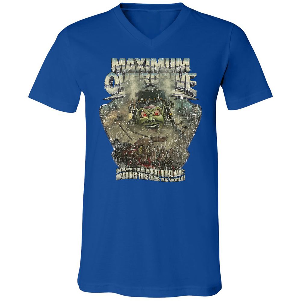 Unisex V-Neck T-Shirt - GEXNWCLX - True Royal - 4