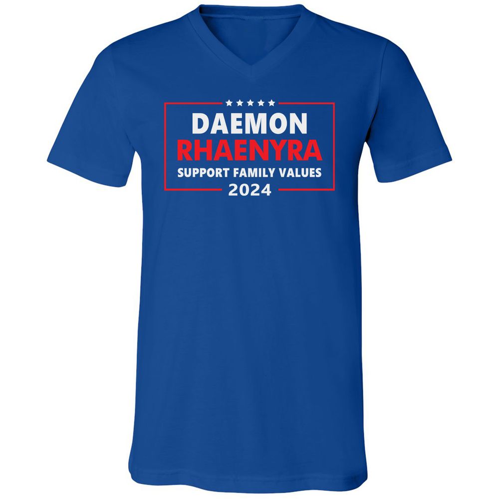 Unisex V-Neck T-Shirt - YTQ5JCNS - True Royal - 4