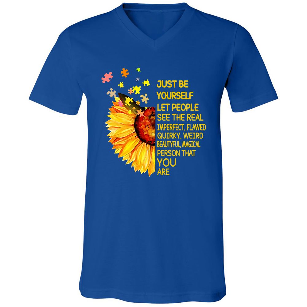Unisex V-Neck T-Shirt - MM3Y337K - True Royal - 4