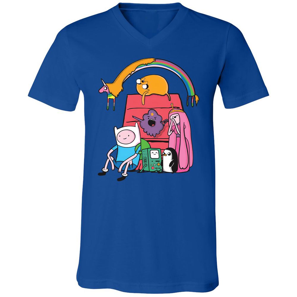 Unisex V-Neck T-Shirt - 4LPXVRDQ - True Royal - 4