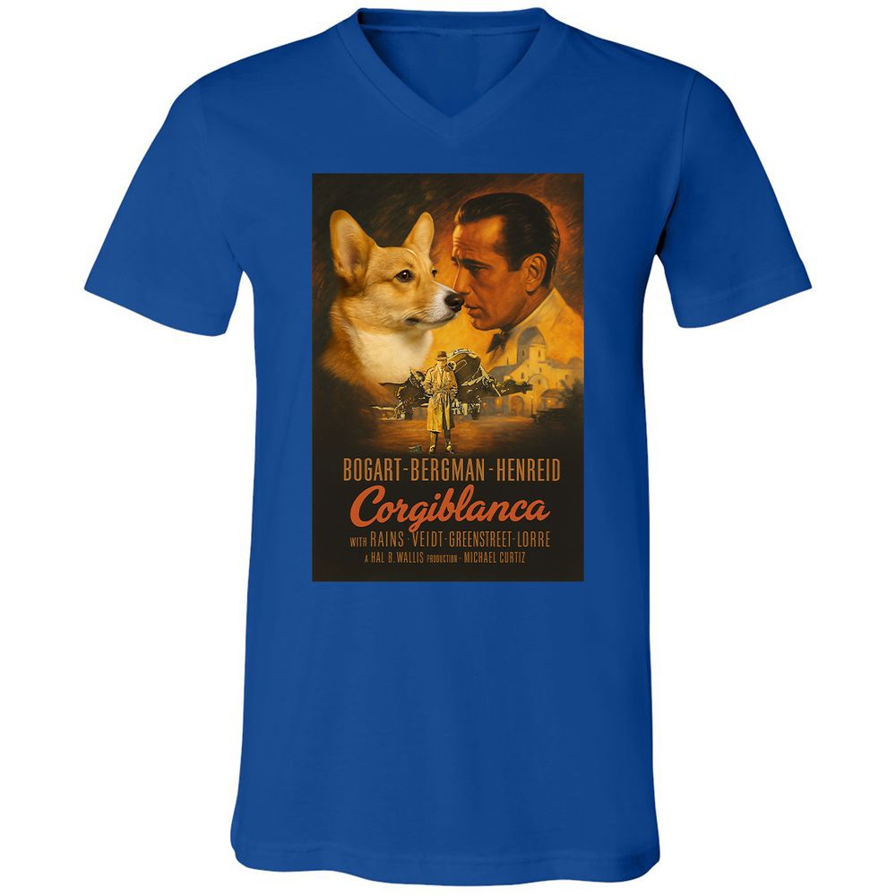 Unisex V-Neck T-Shirt - G7T25YXS - True Royal - 4