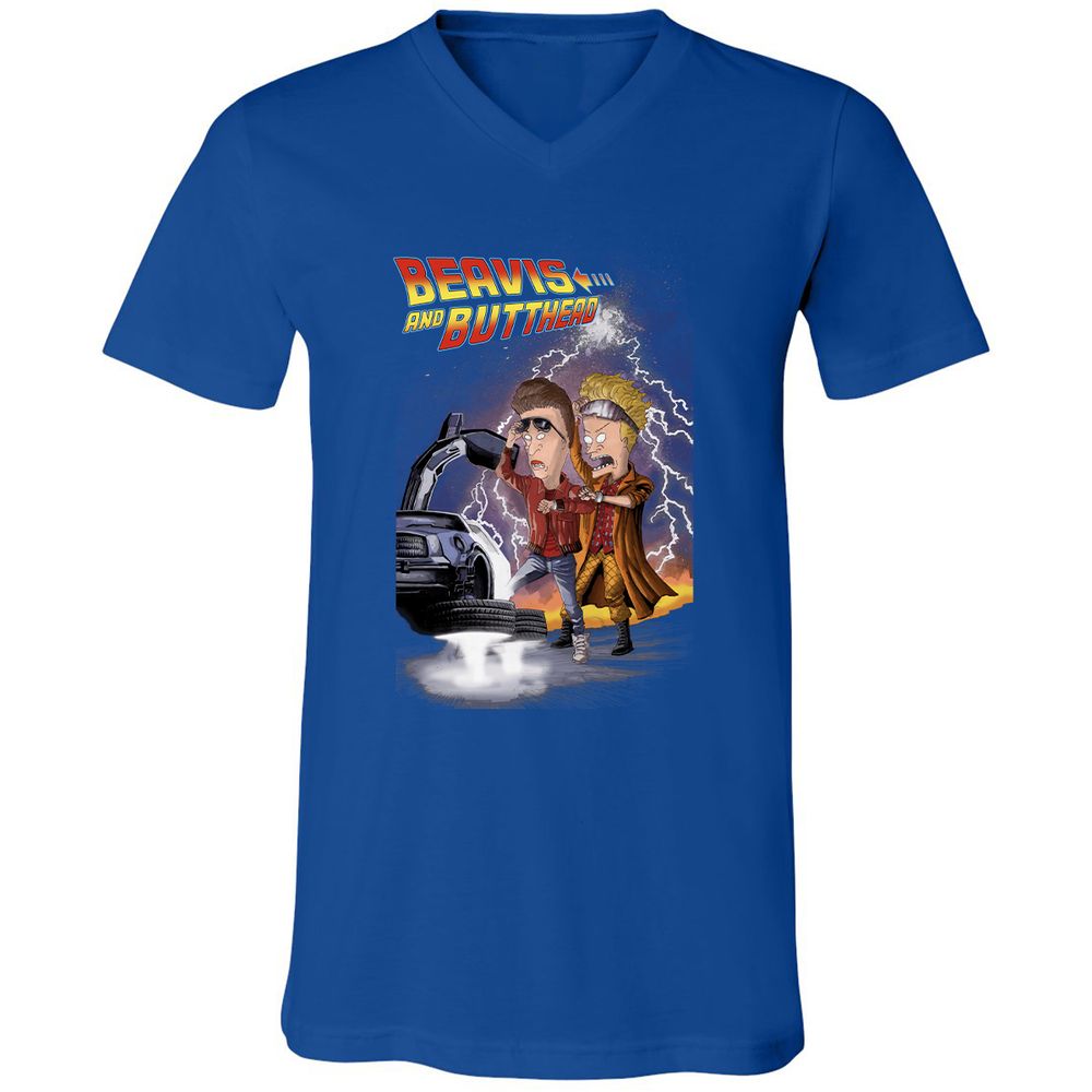 Unisex V-Neck T-Shirt - 7FZCWPUA - True Royal - 4