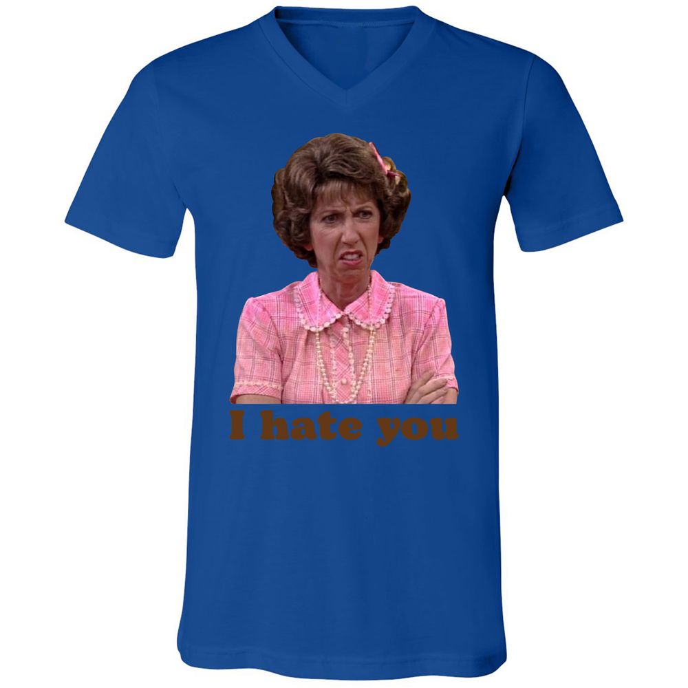 Unisex V-Neck T-Shirt - SQNJ7LQT - True Royal - 4