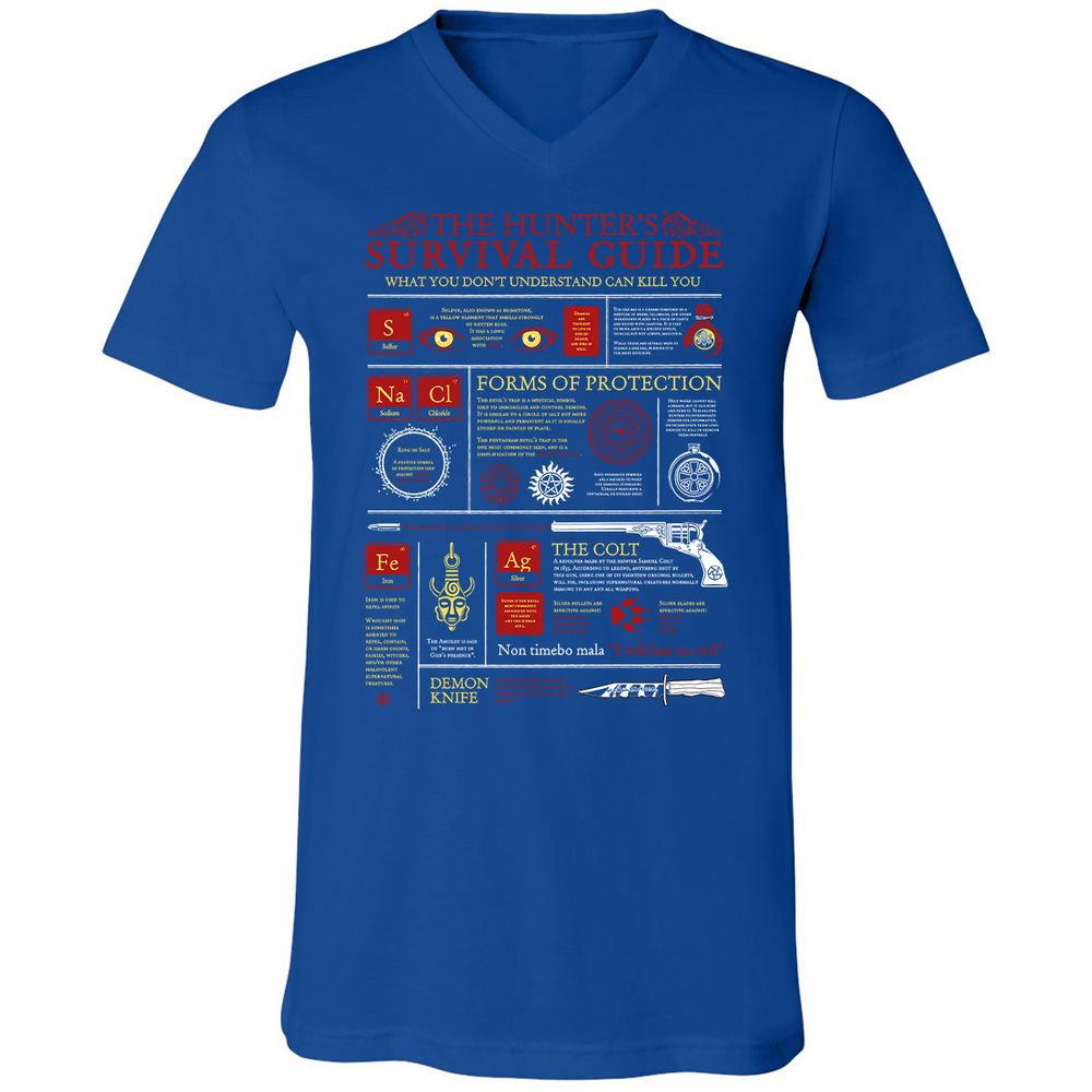 Unisex V-Neck T-Shirt - MCZ8GJCT - True Royal - 4