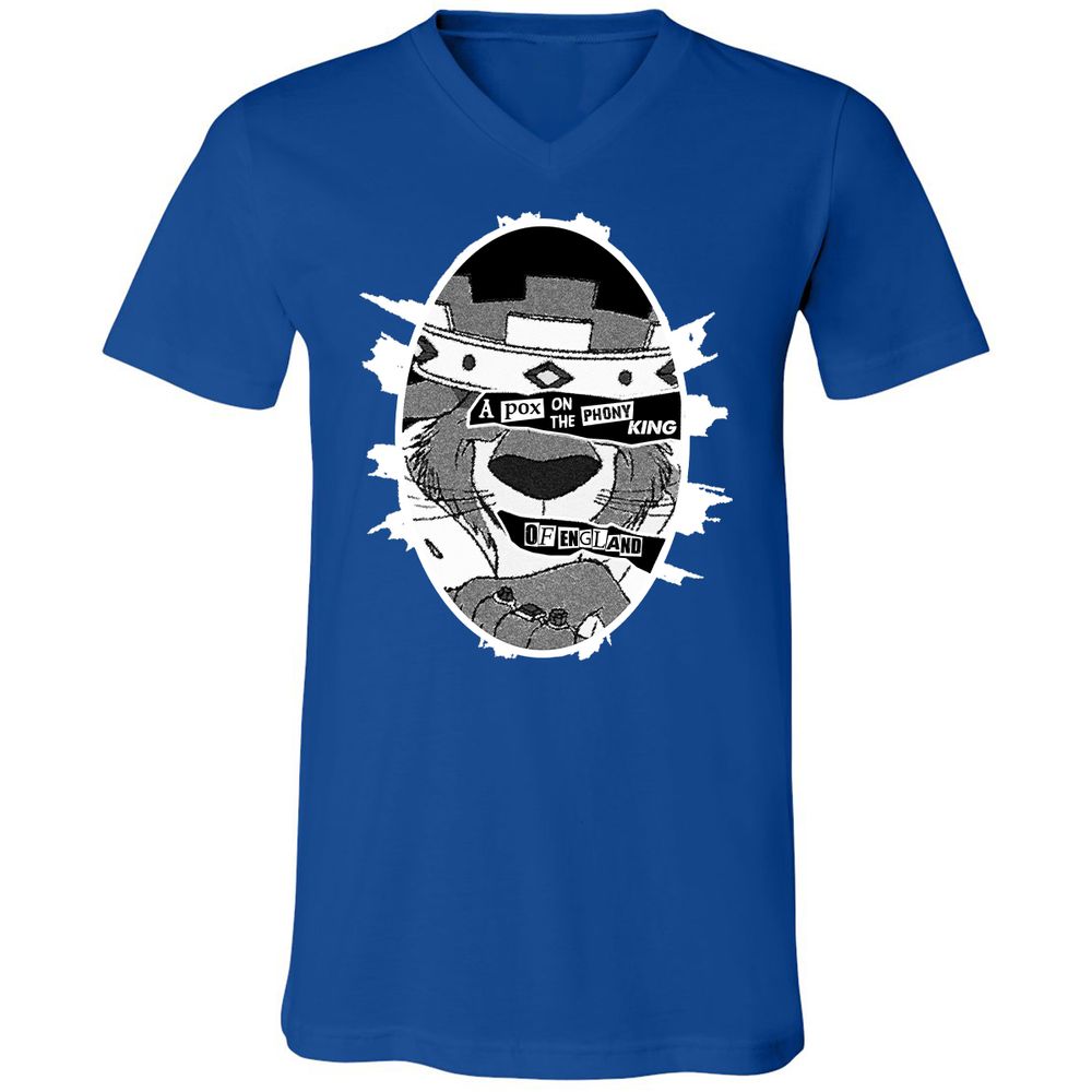 Unisex V-Neck T-Shirt - E1WNWPVP - True Royal - 4