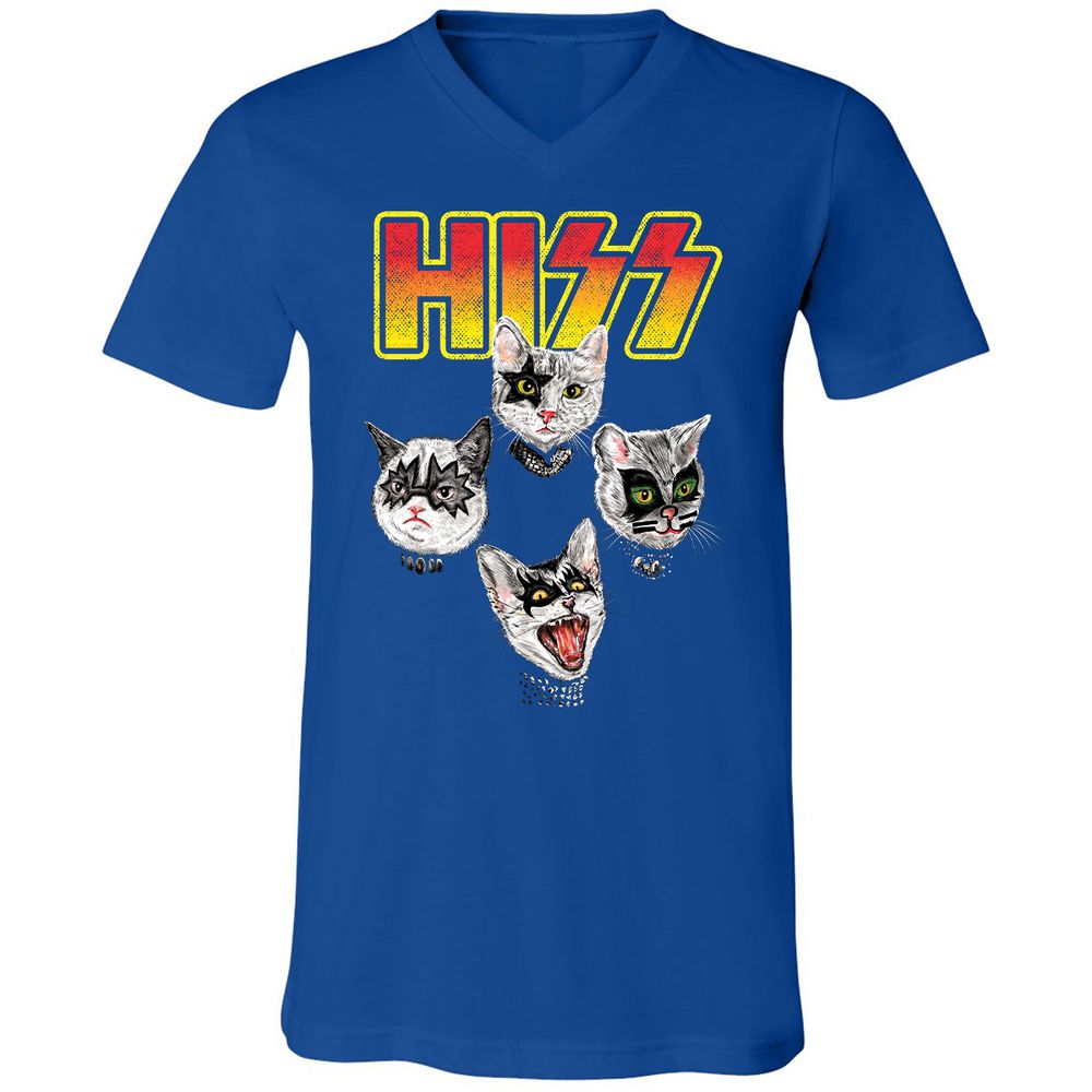 Unisex V-Neck T-Shirt - GQM746DC - True Royal - 4