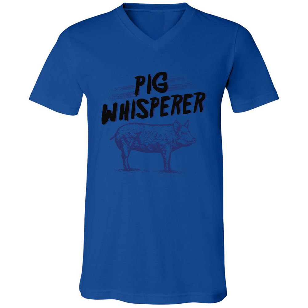 Unisex V-Neck T-Shirt - CKBX3Q35 - True Royal - 4