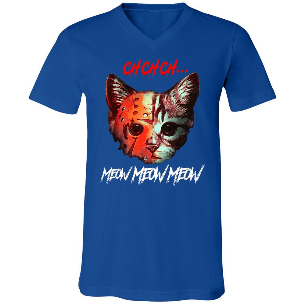 Unisex V-Neck T-Shirt - 75NSGXPQ - True Royal - 4