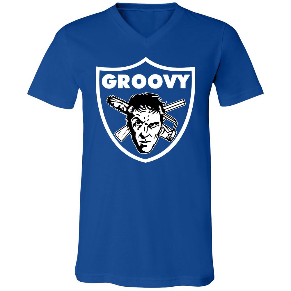 Unisex V-Neck T-Shirt - JSKTWD27 - True Royal - 4