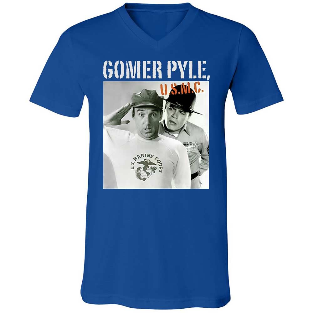 Unisex V-Neck T-Shirt - AB1K4EEC - True Royal - 4