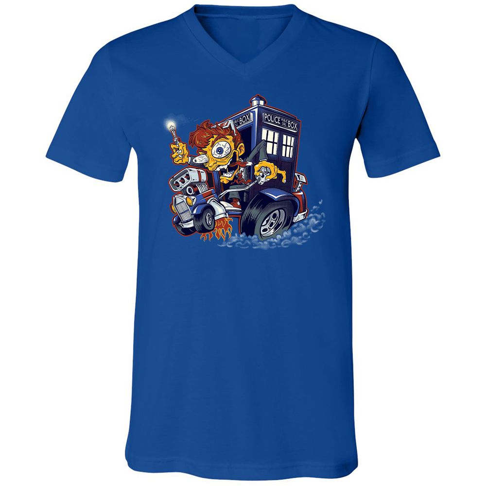 Unisex V-Neck T-Shirt - GPH5B3H6 - True Royal - 4