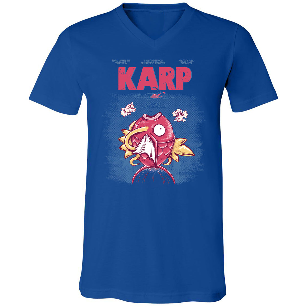 Unisex V-Neck T-Shirt - BC27YCPV - True Royal - 4