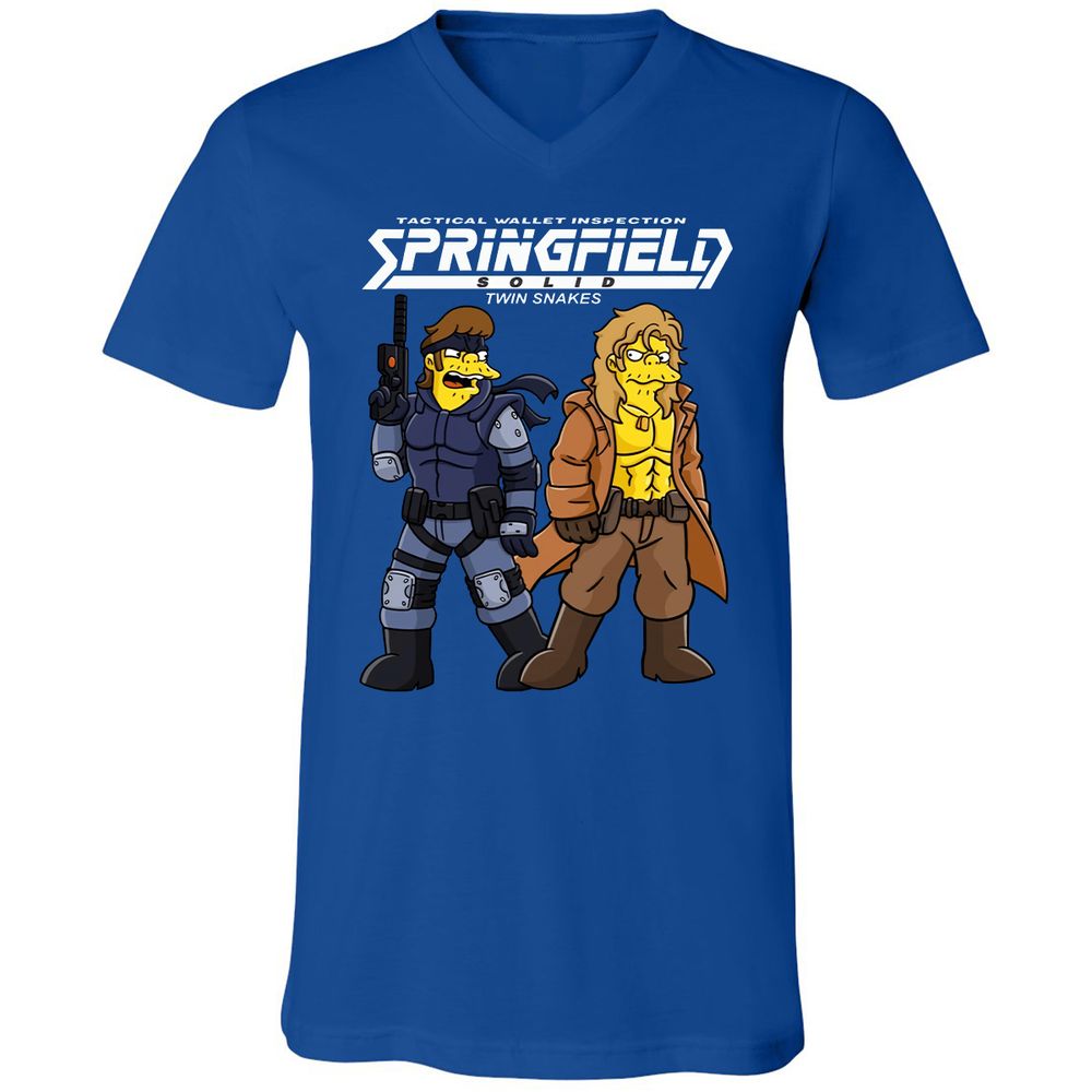 Unisex V-Neck T-Shirt - WKJ74NRA - True Royal - 4