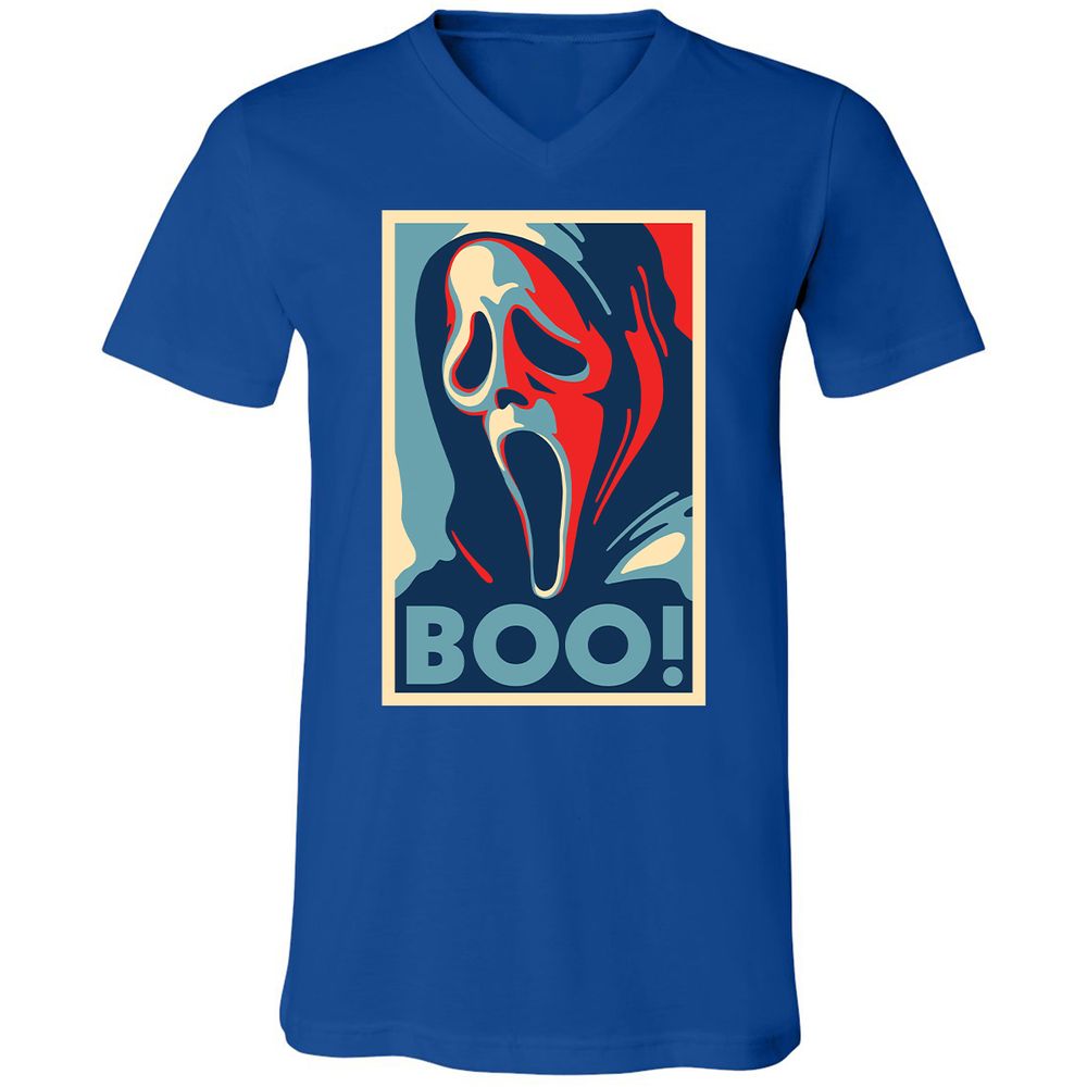Unisex V-Neck T-Shirt - YQVFYHBH - True Royal - 4