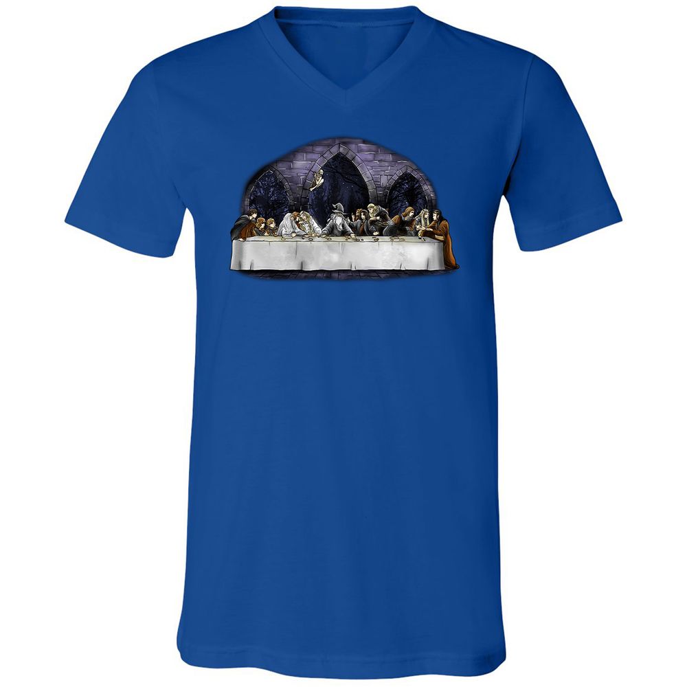 Unisex V-Neck T-Shirt - 6DTVNFTQ - True Royal - 4