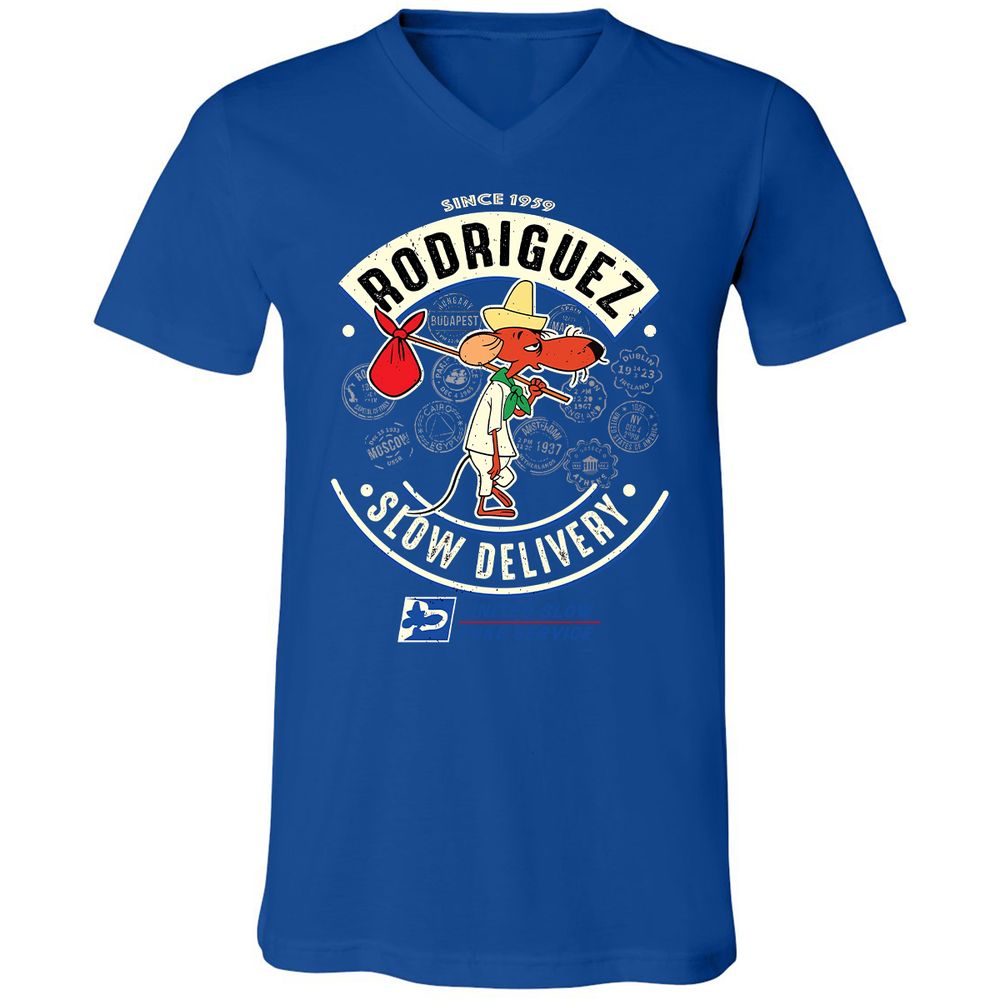 Unisex V-Neck T-Shirt - EJFHH1FP - True Royal - 4