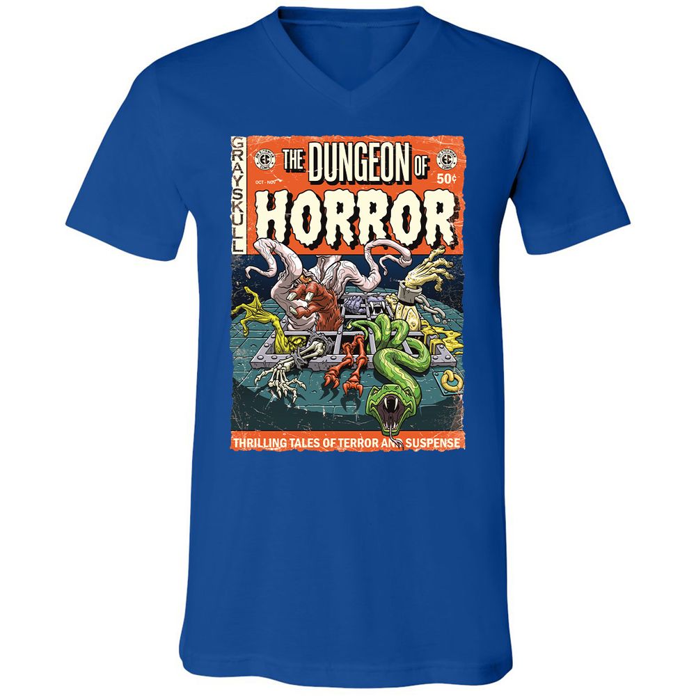 Unisex V-Neck T-Shirt - 1BFDZHPF - True Royal - 4