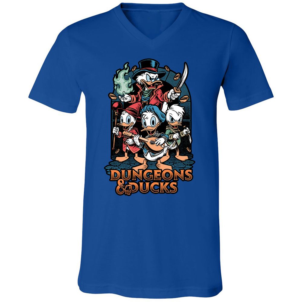 Unisex V-Neck T-Shirt - BSDYLVYT - True Royal - 4