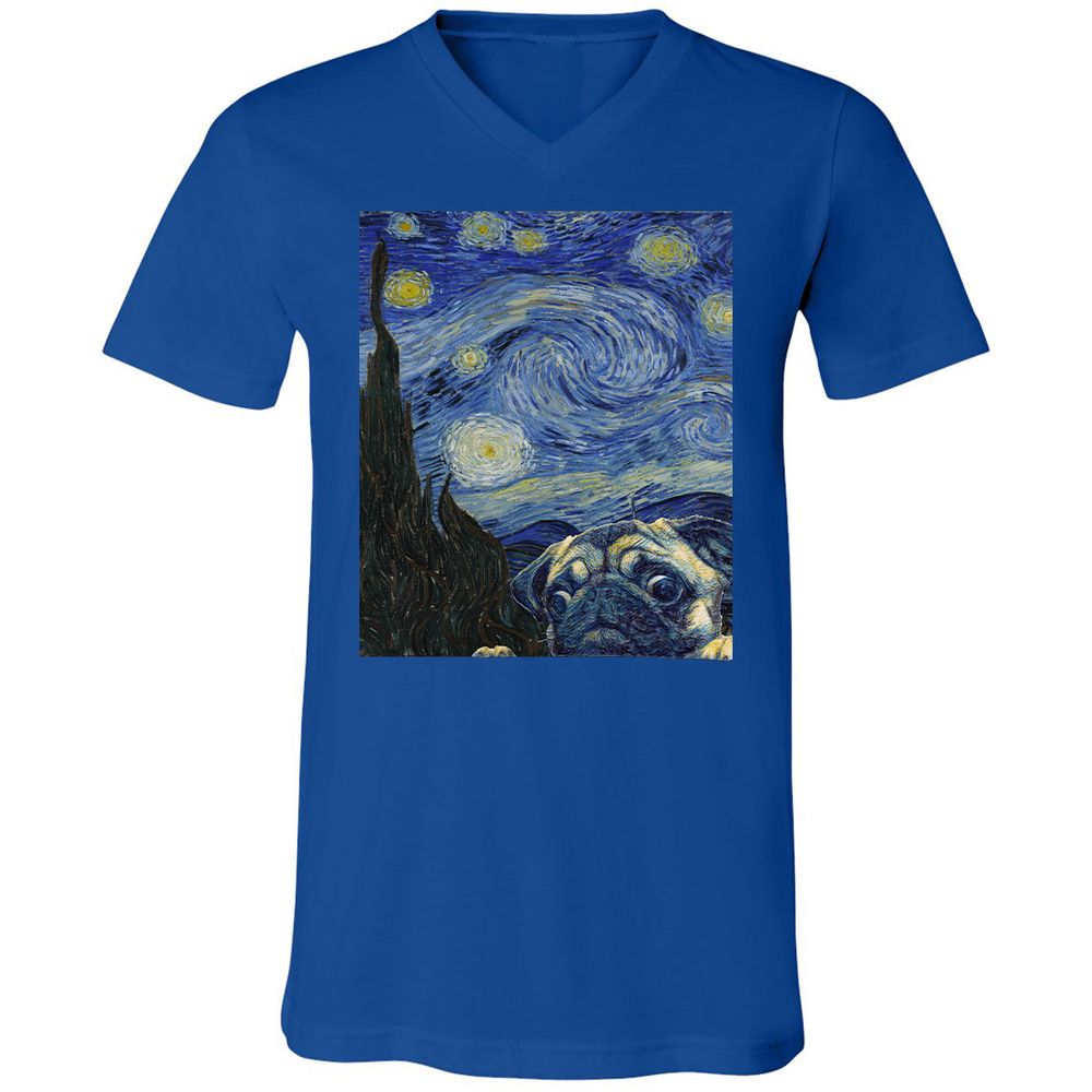 Unisex V-Neck T-Shirt - HJTLKY25 - True Royal - 4