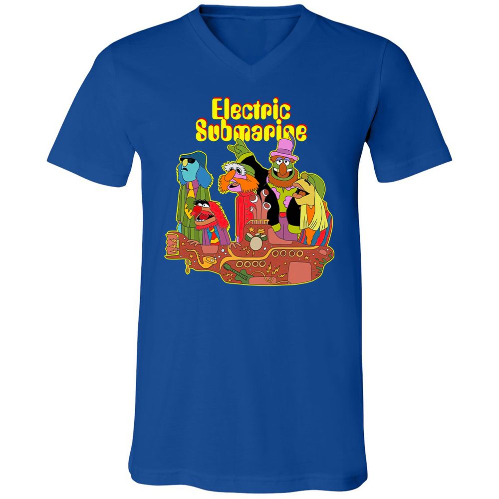 Unisex V-Neck T-Shirt - RTP6SHGE - True Royal - 4