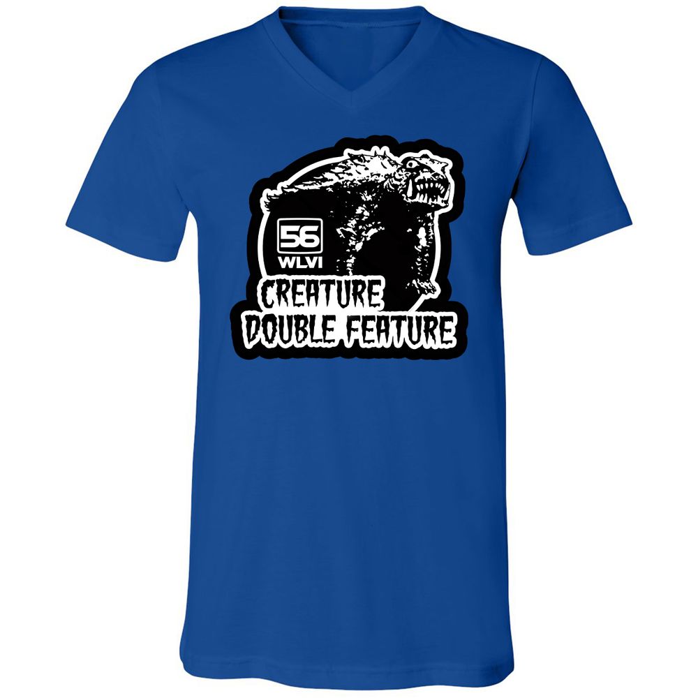 Unisex V-Neck T-Shirt - XCKNQ73Q - True Royal - 4