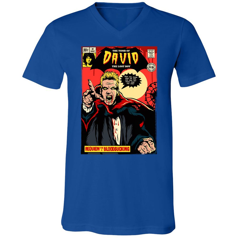 Unisex V-Neck T-Shirt - NTP7C5SC - True Royal - 4