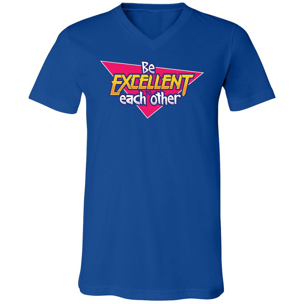 Unisex V-Neck T-Shirt - 6XUBC2HG - True Royal - 4