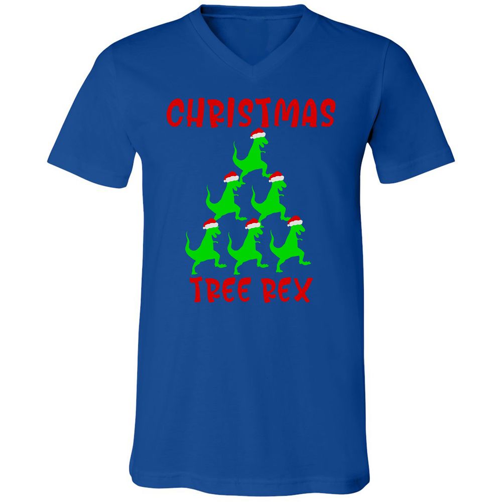 Unisex V-Neck T-Shirt - C3E4S3SF - True Royal - 4