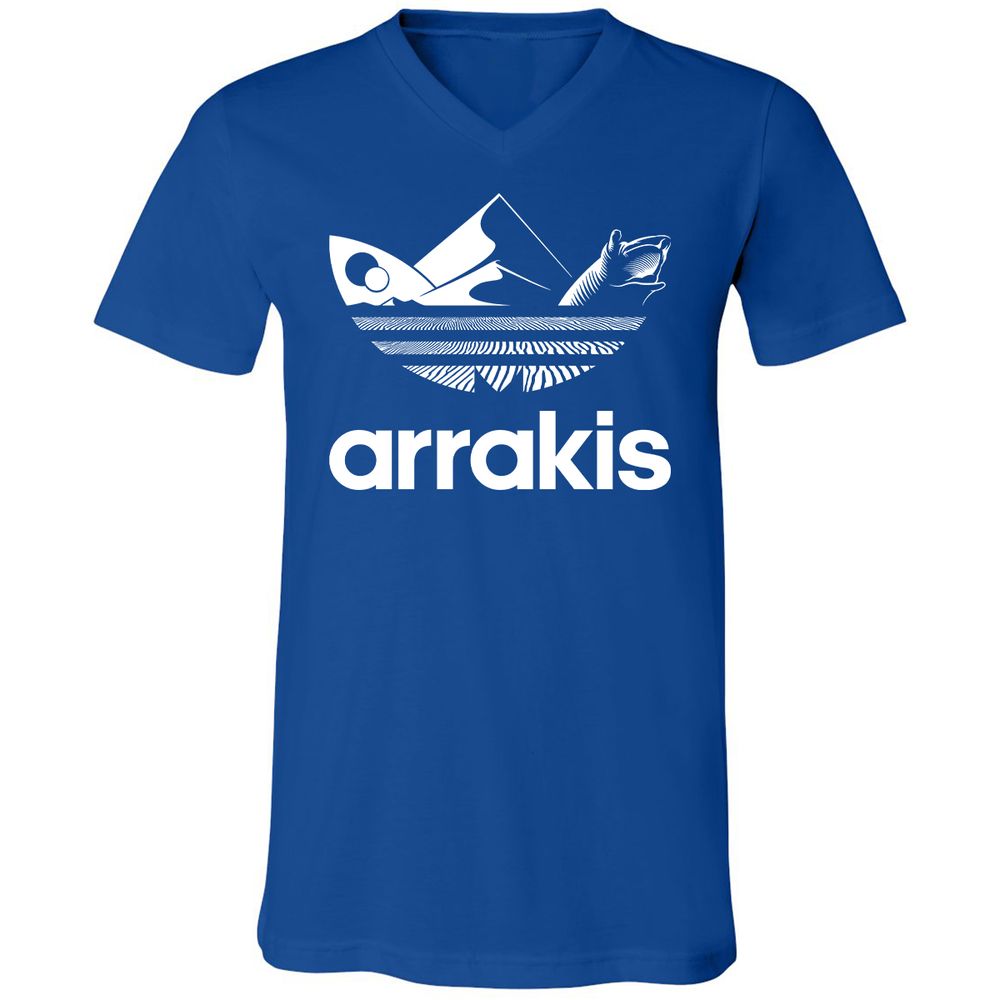 Unisex V-Neck T-Shirt - JJS7WJMZ - True Royal - 4