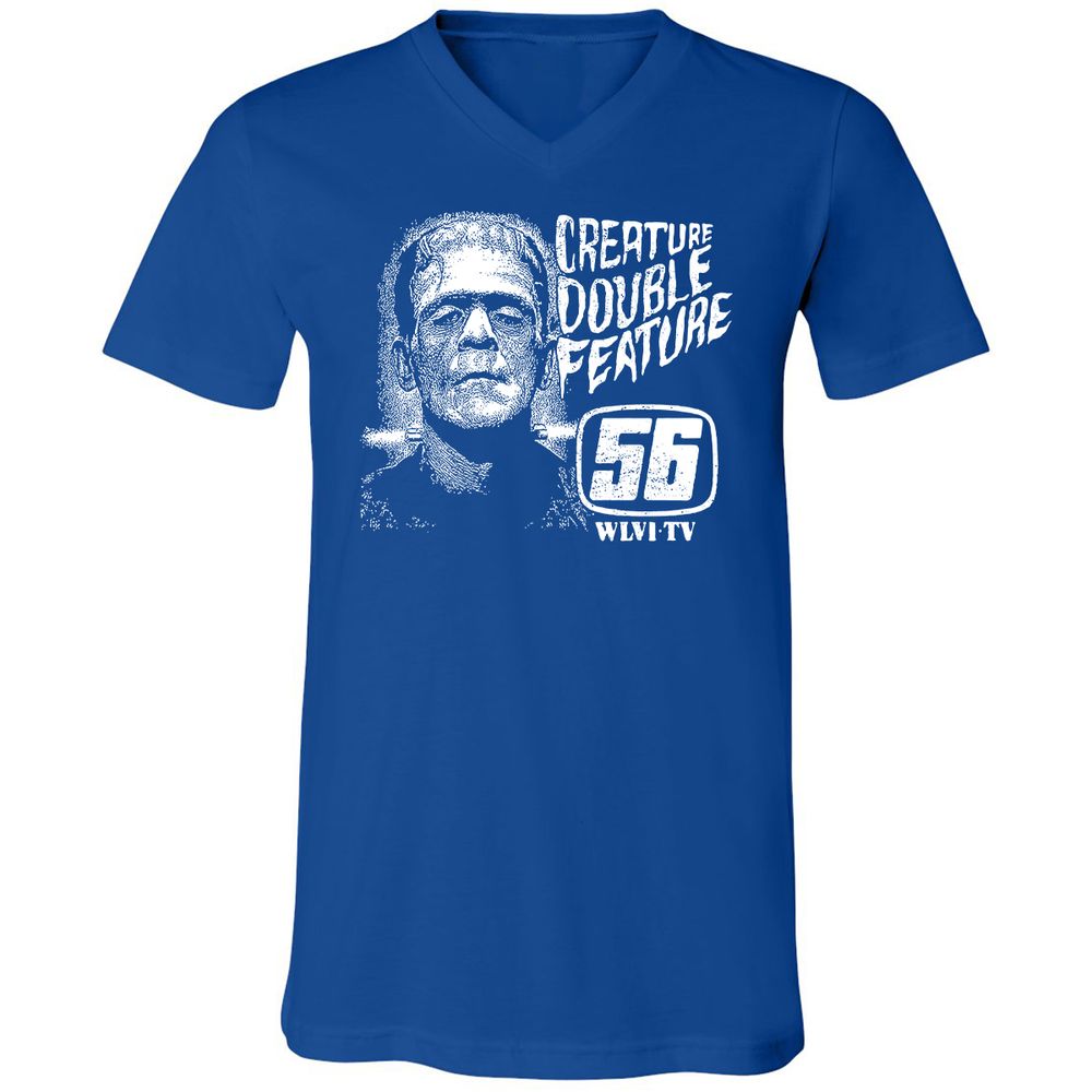 Unisex V-Neck T-Shirt - EX2DUSKU - True Royal - 4