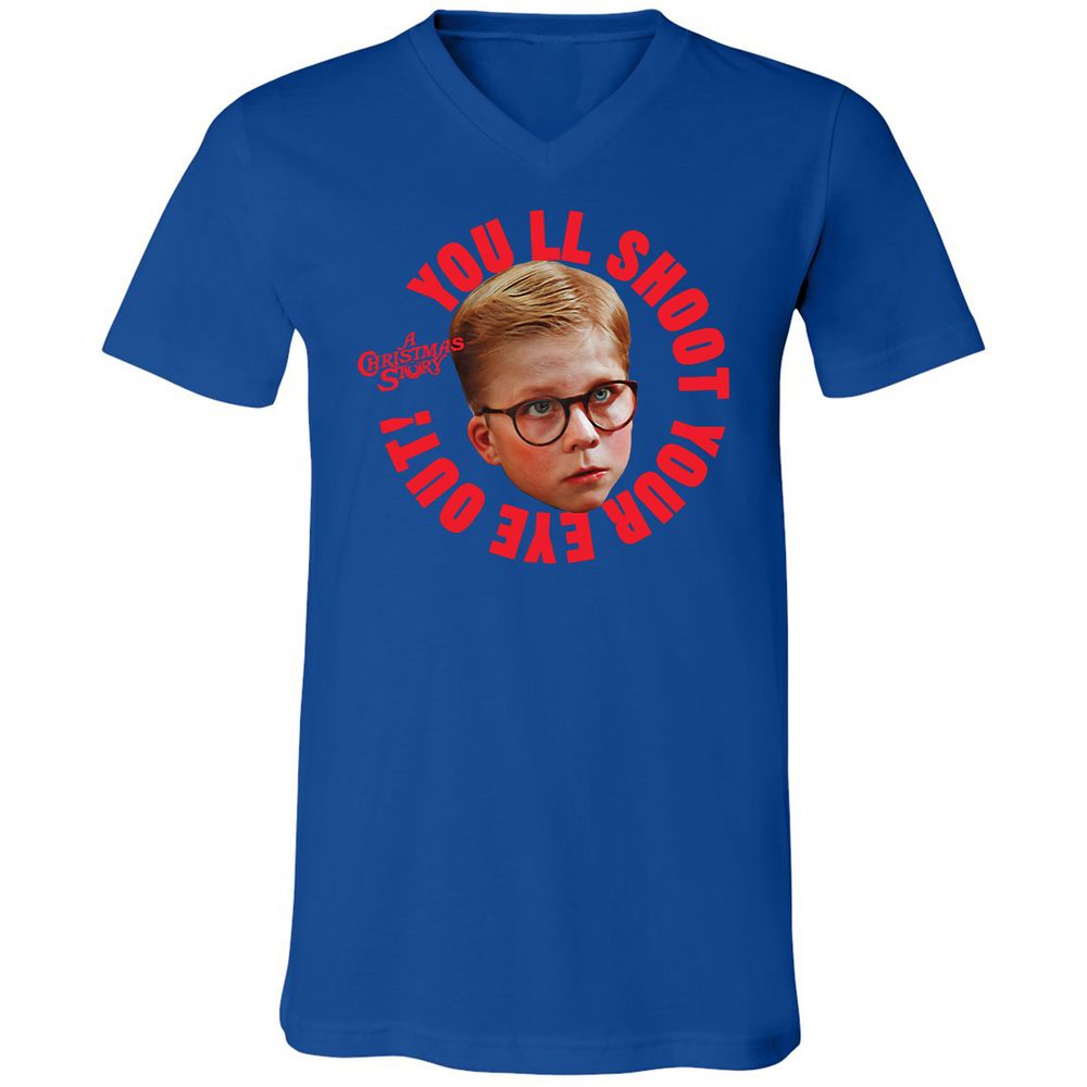 Unisex V-Neck T-Shirt - 43L7JZ89 - True Royal - 4