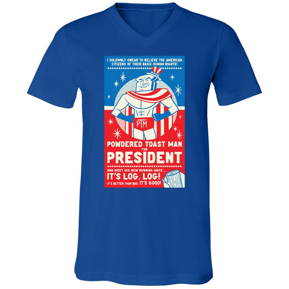Unisex V-Neck T-Shirt - 22QSRA2A - True Royal - 4
