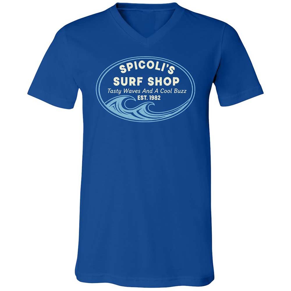 Unisex V-Neck T-Shirt - CV9UFMQT - True Royal - 4