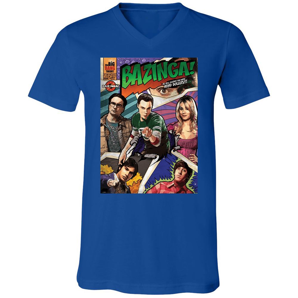 Unisex V-Neck T-Shirt - G79D7TBM - True Royal - 4