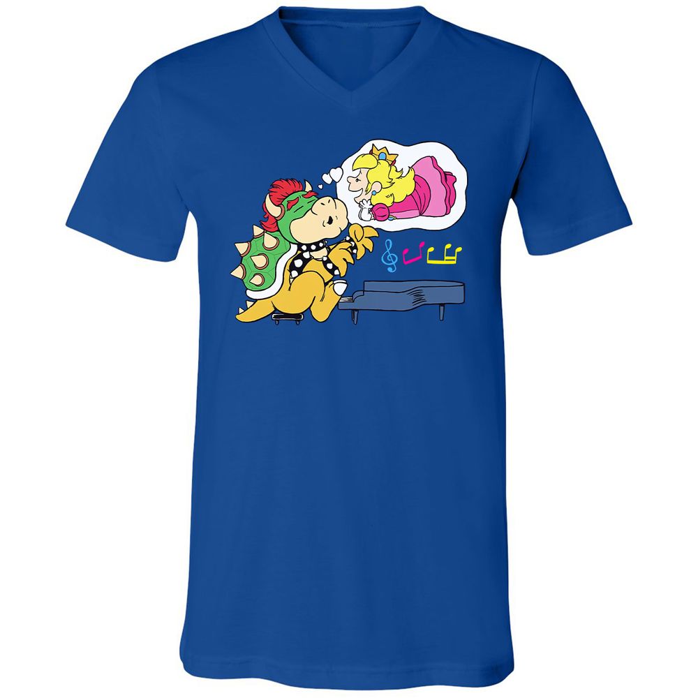 Unisex V-Neck T-Shirt - T8YECF72 - True Royal - 4