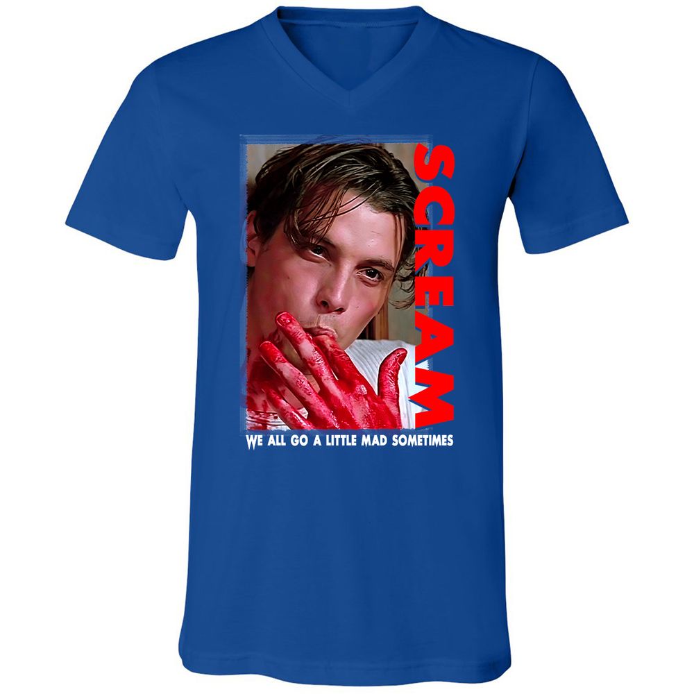 Unisex V-Neck T-Shirt - 64QJ4B6D - True Royal - 4