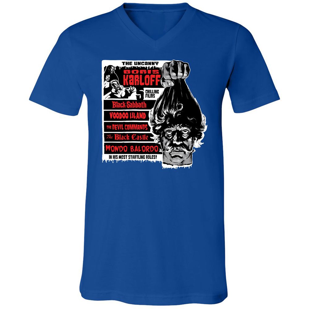 Unisex V-Neck T-Shirt - UY9KG73G - True Royal - 4