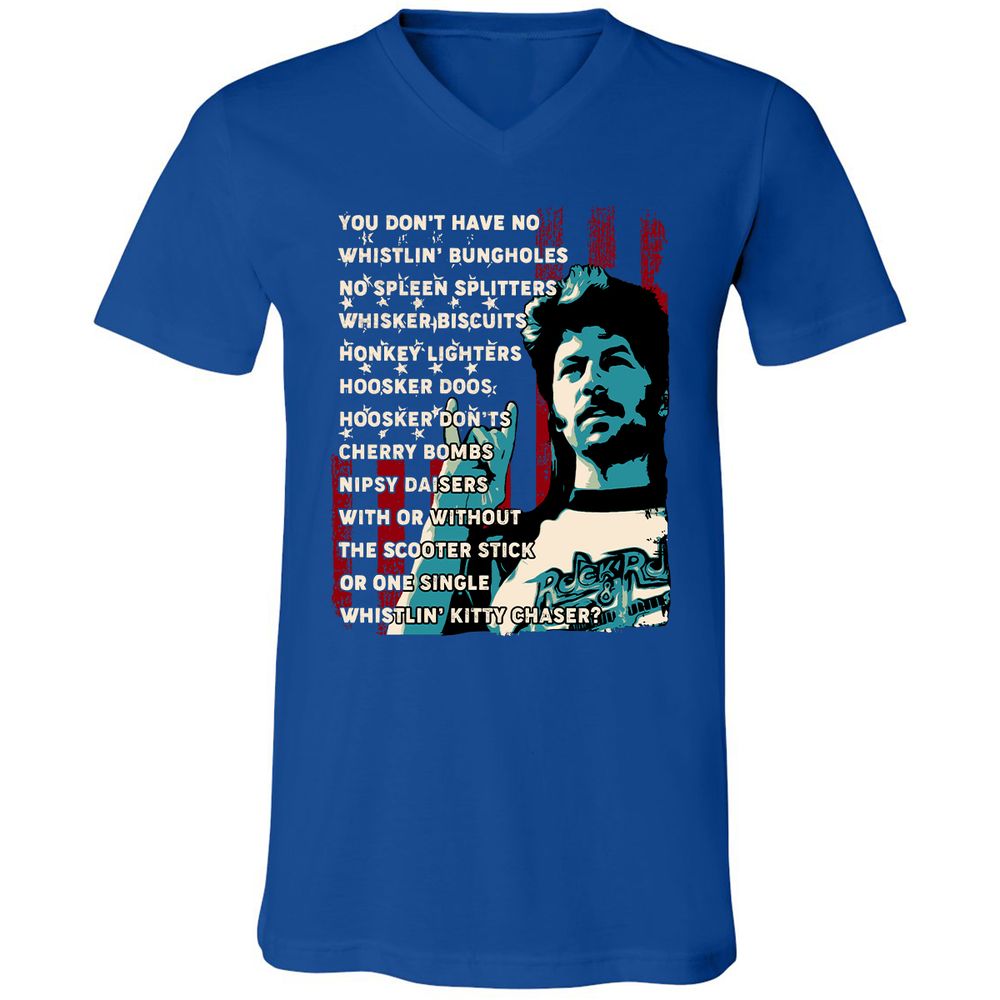 Unisex V-Neck T-Shirt - 92A1VNWQ - True Royal - 4