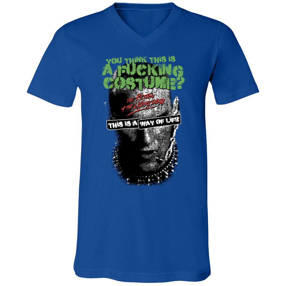 Unisex V-Neck T-Shirt - 11W3D3TT - True Royal - 4