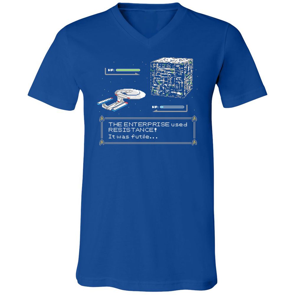 Unisex V-Neck T-Shirt - 4JQ9RP8M - True Royal - 4