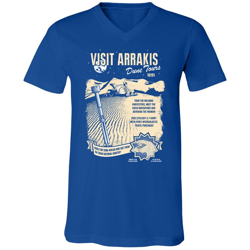 Unisex V-Neck T-Shirt - XM5NAZT2 - True Royal - 4